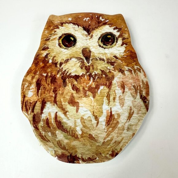 Pier 1 Natural Owl Shaped Melamine 9'' Serving Plate Platter dish - Picture 1 of 7